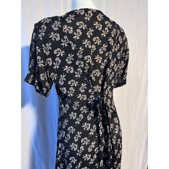 Vintage 80s SABRILA New York Floral Button Front Maxi Dress Large - Elaine Style - Picture 6 of 11